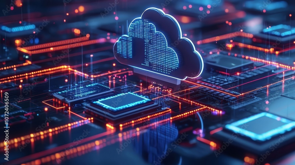 Network Engineer Cloud Server VM Cloud environment with multiple VMs and dynamic resource allocation, computing focus, 3D illustration Network Engineer Cloud Server VM Cloud environment with multiple VMs and dynamic resource allocation, computing focus, 3D illustration