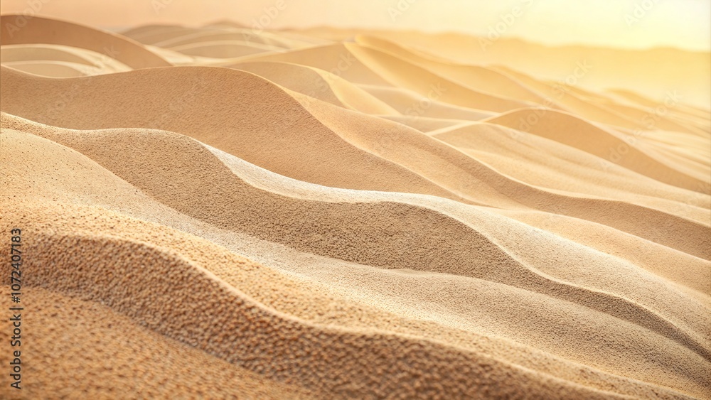 Golden sand dunes texture with soft, rolling waves Golden sand dunes texture with soft, rolling waves