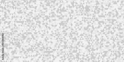 Minimal random white and gray polygon triangle overlap texture background. Vector geometric gray, white cube square low polygon background. abstract surface creative diamond pattern corporate.