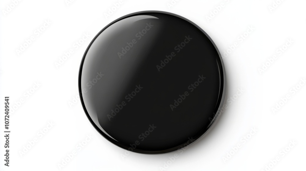 black vibrant button against white background black vibrant button against white background