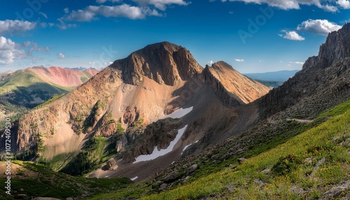 beautiful colorado rocky mountains on a summer hike up ruby mountain