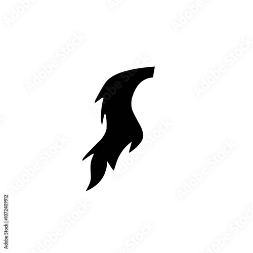 Horse tail silhouette 