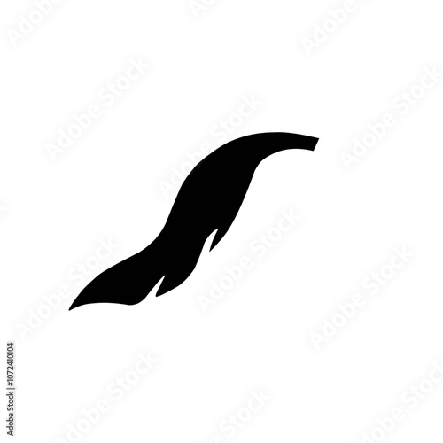 Horse tail silhouette 