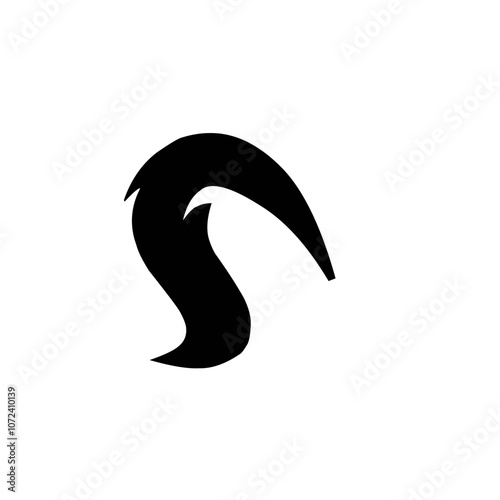 Horse tail silhouette 