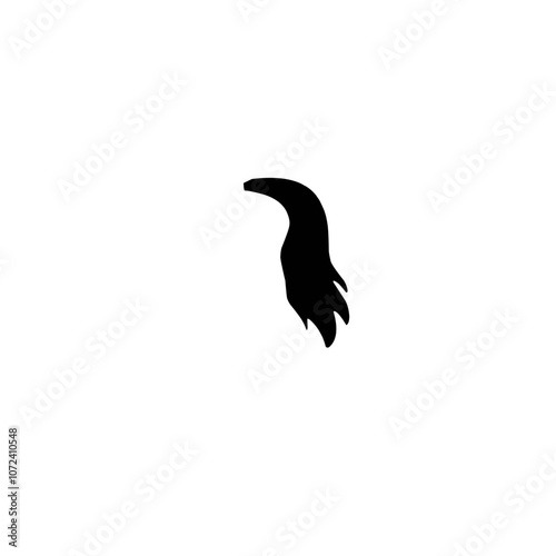 Horse tail silhouette 