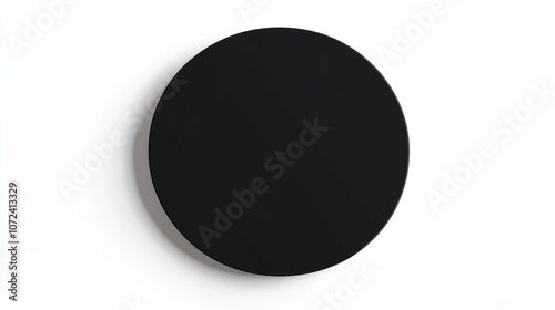 black blank vibrant circle shape isolated on white