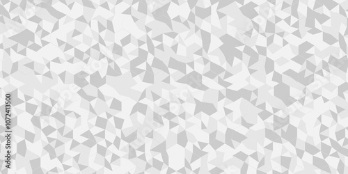 Vector overlap abstract white and gray geometric triangle low polygon surface. minimal diamond creative tile and fabric, mosaic metallic wallpaper background