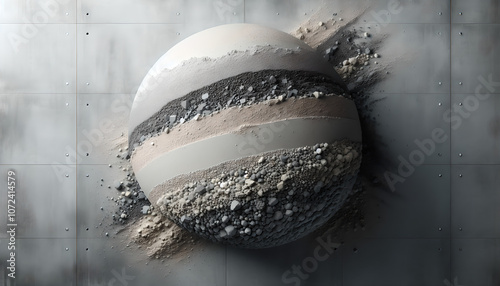 Raw concrete wall with visible aggregate and ample copy space