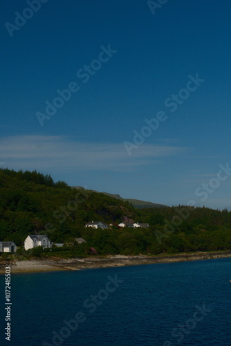 scottish town in the hills, isle of mull iona