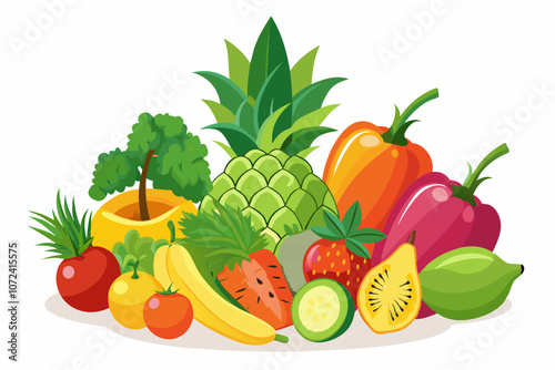 An appetizing illustration of fresh fruits