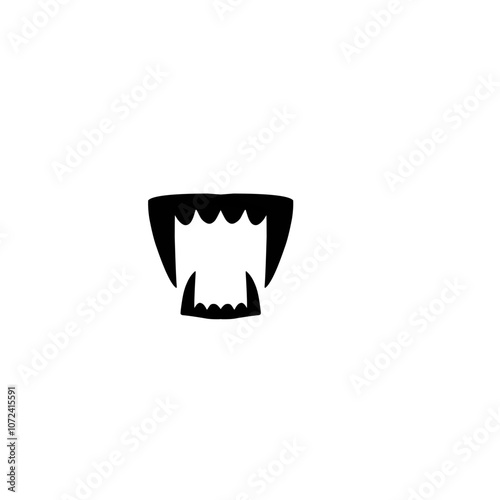 Vampire teeth silhouette