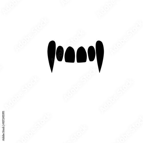 Vampire teeth silhouette