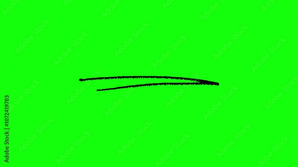 Underline Splash line animation. Hand drawn underline animation, isolated on transparent ...