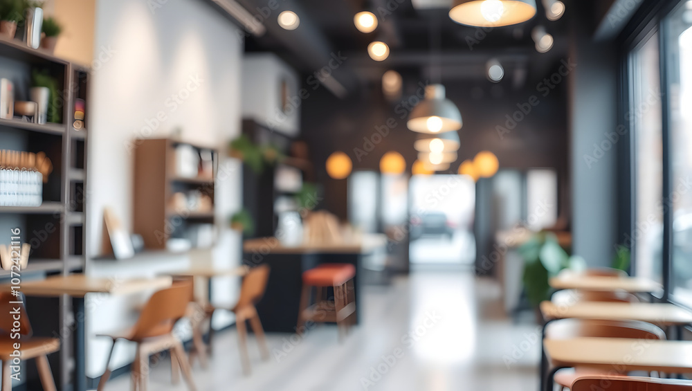 Abstract blur coffee shop interior background. Caffe. Abstract blur coffee shop interior background. Caffe.