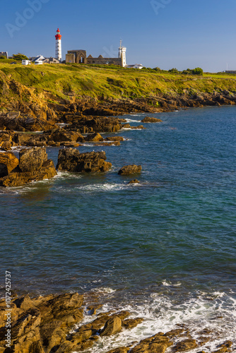 Saint-Mathieu Lighthouse, Pointe Saint-Mathieu in Plougonvelin, Finistere, France photo