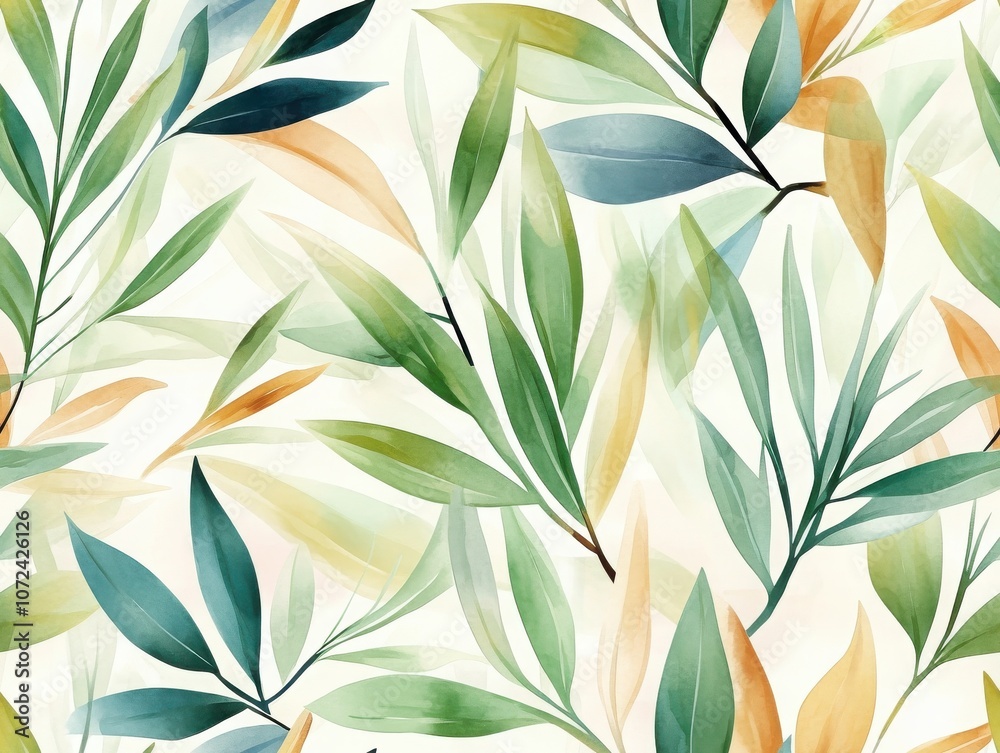 A vibrant watercolor illustration featuring an array of green and multicolored leaves on a light background, evoking a natural, fresh atmosphere. A vibrant watercolor illustration featuring an array of green and multicolored leaves on a light background, evoking a natural, fresh atmosphere.