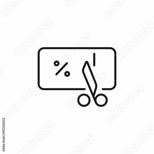 discount coupon cut icon sign vector