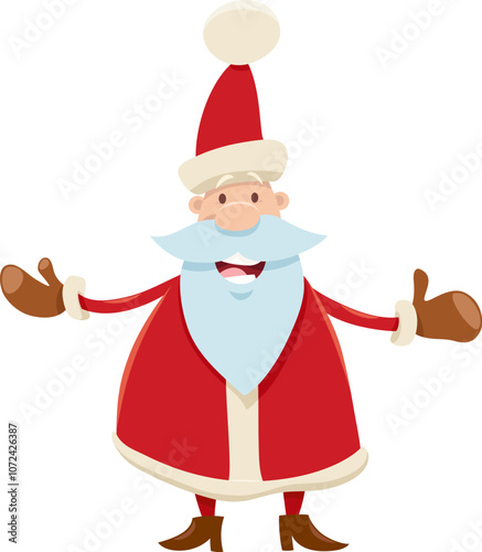 cartoon Santa Claus character on Christmas time