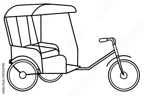 Rickshaw india isolated icon design