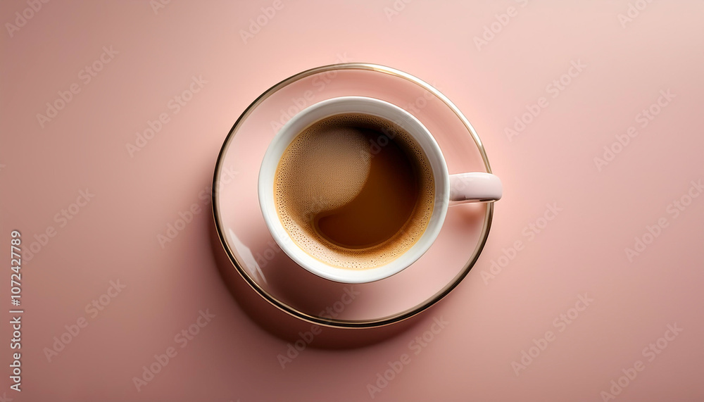 Cup of coffee, isolated on a Light Pastel Cup of coffee, isolated on a Light Pastel