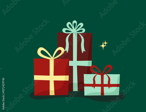 Christmas Presents Vector Illustration