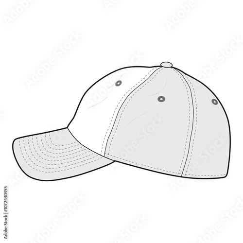 Otto Cap Mockup, Side View

