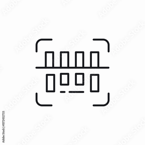 barcode scan icon sign vector