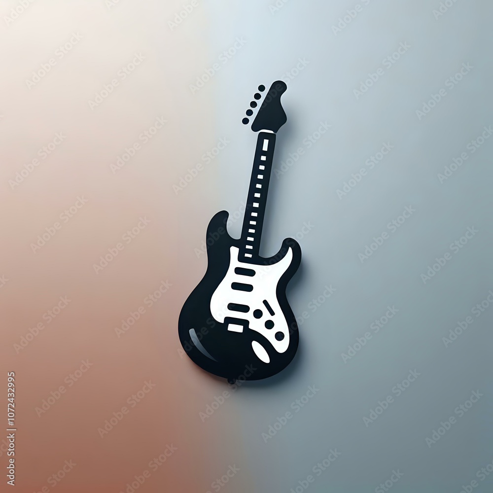 Obraz premium guitar logo