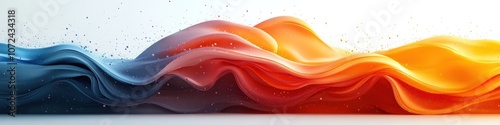 Abstract waves in vibrant colors representing movement and flow.