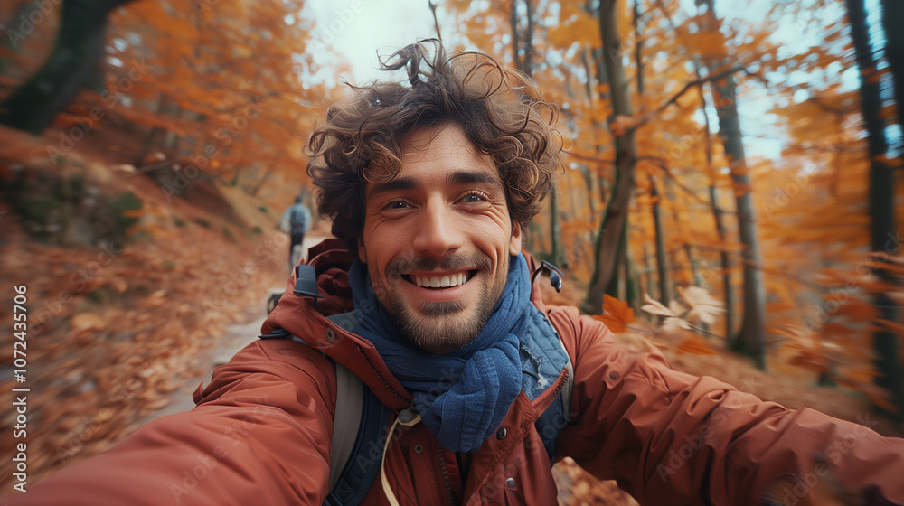 Front View of an Italian Man Cycling Downhill in Fall, Embracing Wellness and Outdoor Fitness. Healthy Lifestyle and Active Living in a Scenic Autumn Landscape Falling Leaves and Crisp Fresh Air. Front View of an Italian Man Cycling Downhill in Fall, Embracing Wellness and Outdoor Fitness. Healthy Lifestyle and Active Living in a Scenic Autumn Landscape Falling Leaves and Crisp Fresh Air.