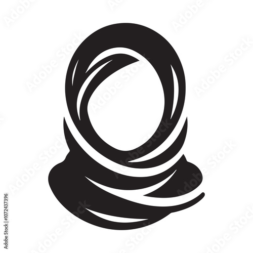 woman hijab or niqab silhouette vector logo icon vector illustration, stylish and creative woman hijab or niqab