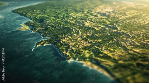 A detailed topographic map of Odisha showcasing its diverse terrain and features.