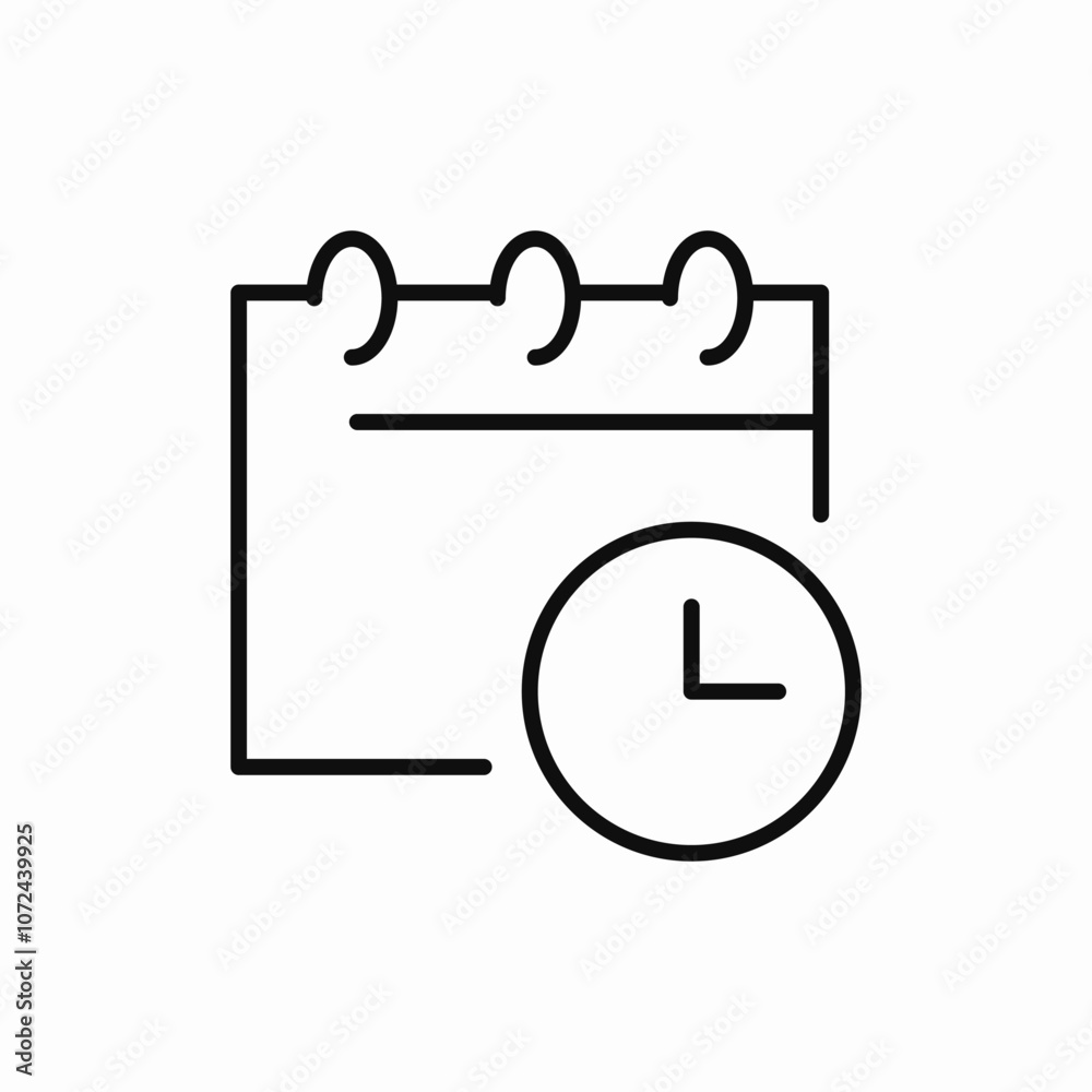 calendar clock date time icon sign vector calendar clock date time icon sign vector