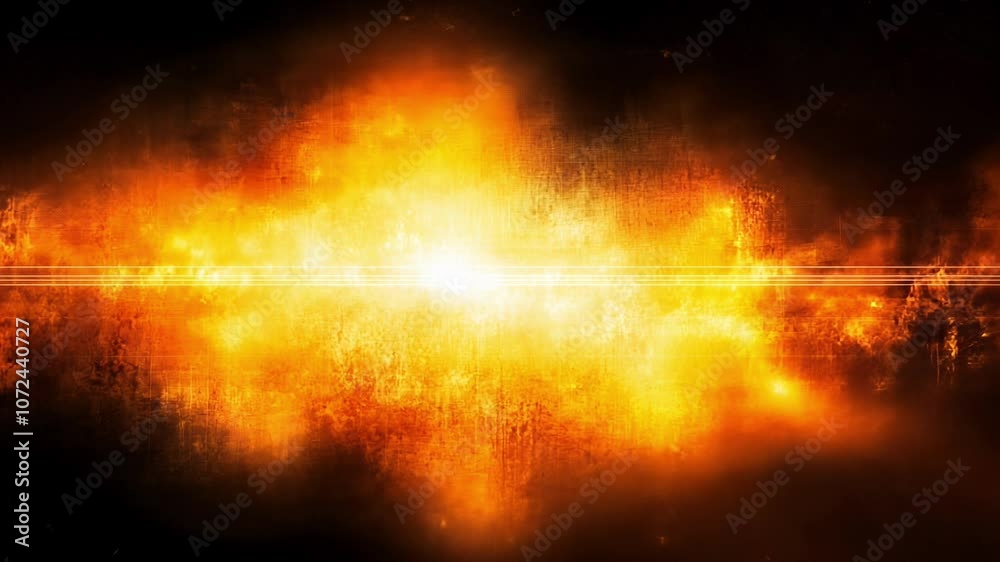 An Intense Burst of Fiery Colors and Explosive Light Effects Create a Captivating Visual Display at Nighttime