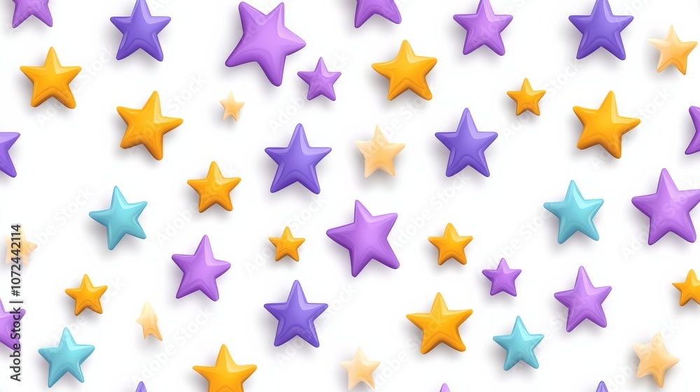 Star Background with Twinkling Stars and Nebulae Star Background with Twinkling Stars and Nebulae
