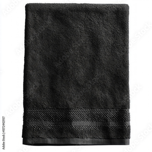 Black Towel Isolated