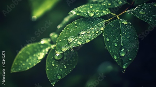 Raindrops on Leaves