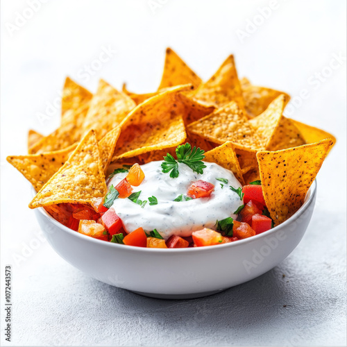 Chips And Dip Isolated