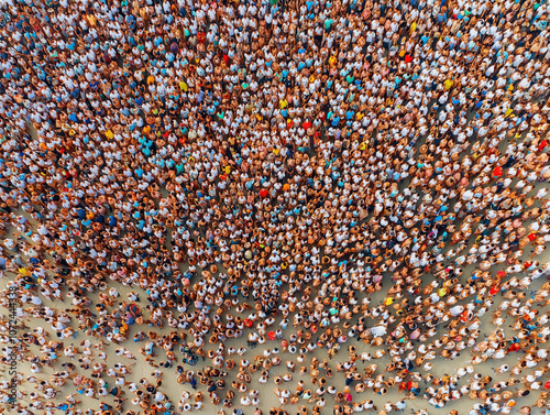 Crowd On White Background