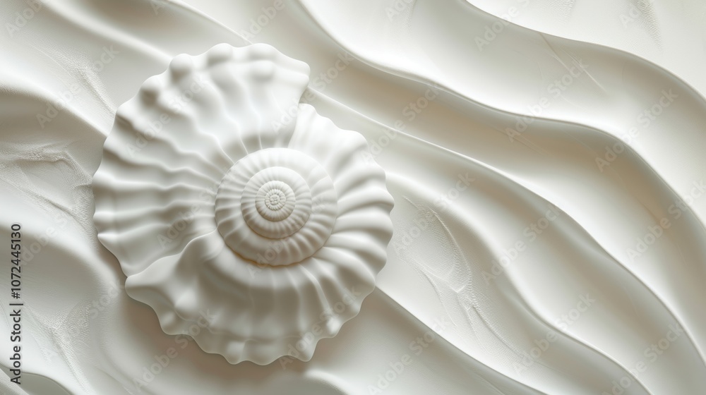 Nautilus shell in an abstract setting, showcasing its intricate spiral design. The shell's geometric pattern is a beautiful display of nature's artistry. Nautilus shell in an abstract setting, showcasing its intricate spiral design. The shell's geometric pattern is a beautiful display of nature's artistry.