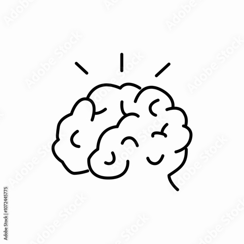 brain organ icon sign vector