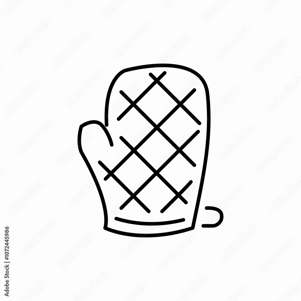 kitchen glove icon sign vector kitchen glove icon sign vector