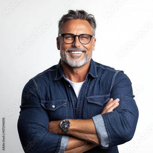 Middle Aged Business Man Is...