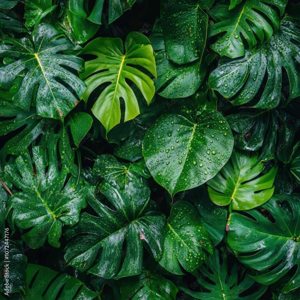 Fototapeta premium Rainforest Leaves Isolated