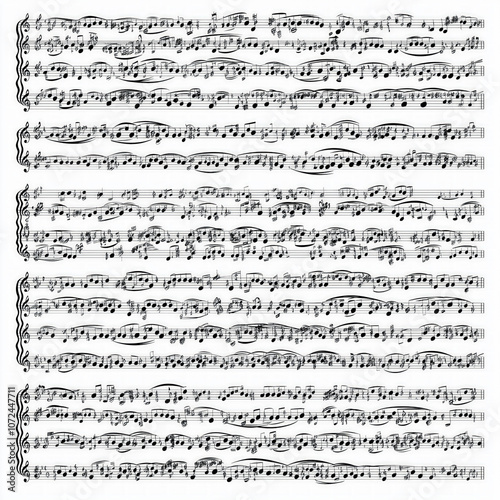 Sheet Music Isolated