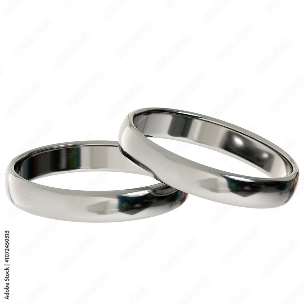 3d render silver ring with transparent background 3d render silver ring with transparent background