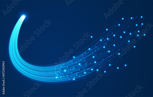 Optical fiber communication. Super fast fibre optic