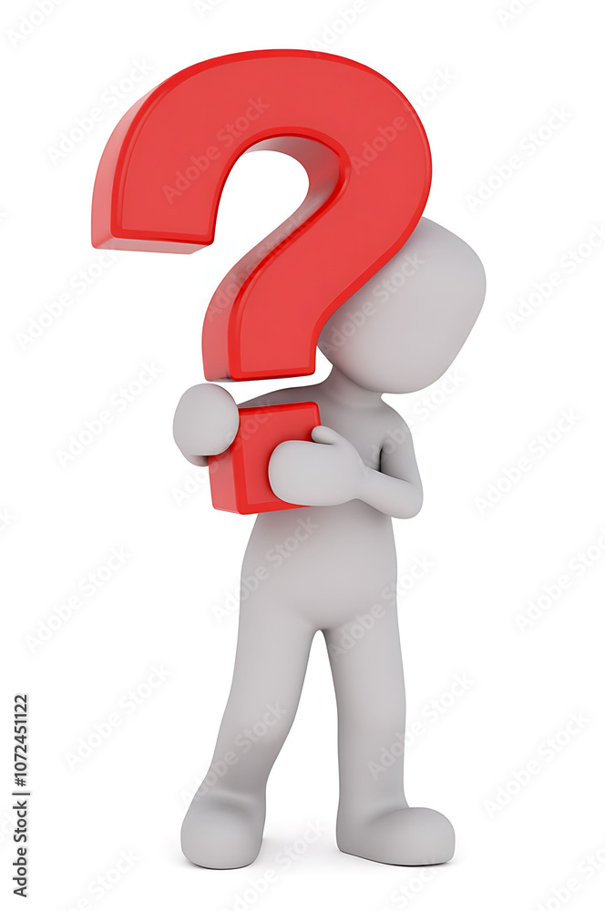 Curious Figure with a Question Mark Curious Figure with a Question Mark