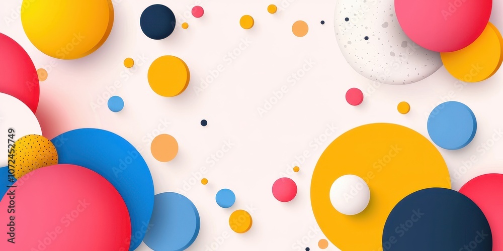 A vibrant pattern of colorful circles on a light background, creating a playful and dynamic visual effect. A vibrant pattern of colorful circles on a light background, creating a playful and dynamic visual effect.