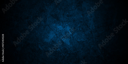 Vector grunge dark blue texture, old vintage black, blue backdrop background. Abstract background wall surface, black stucco texture. Black blue satin dark texture luxurious background.